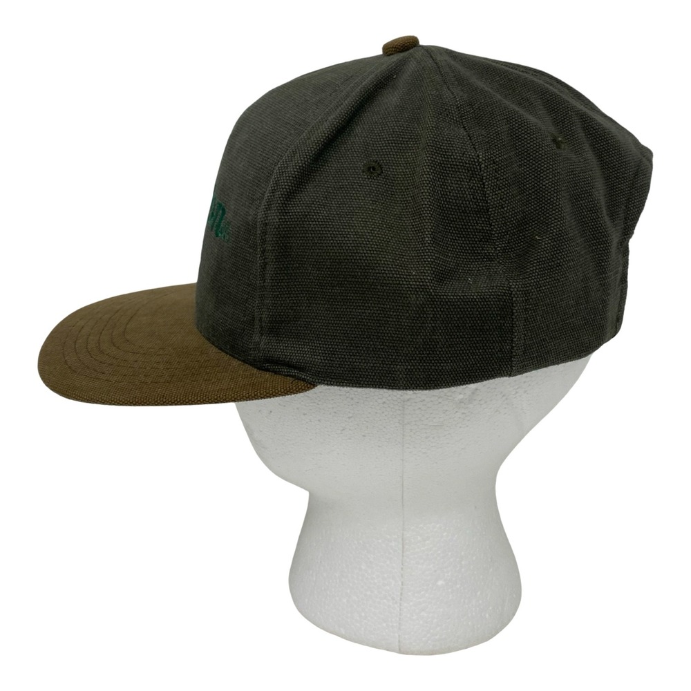 Remington Firearms Canvas Snapback Hat Mens Green Brown Embroidered Logo Cap - Picture 2 of 10